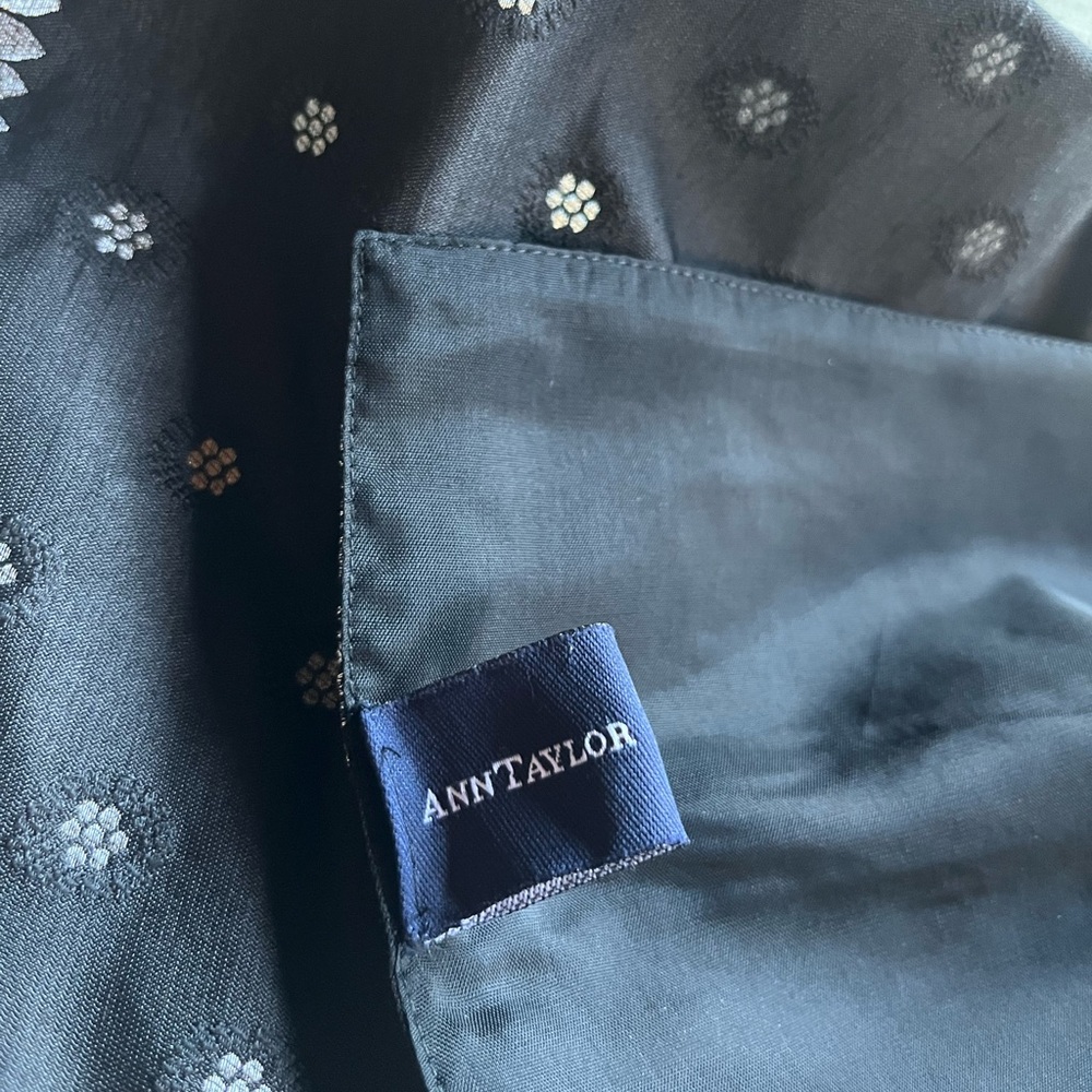 Ann Taylor Women's Silk Saree Shell/Tank Set Silver & Black Size 6 NWT - Picture 15 of 16